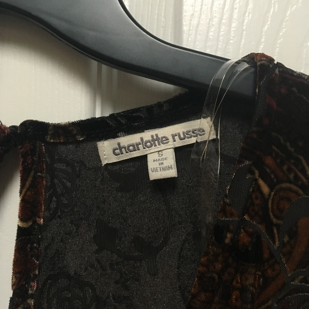 nwt charlotte russe womens s velour romper bell sl - Picture 5 of 5